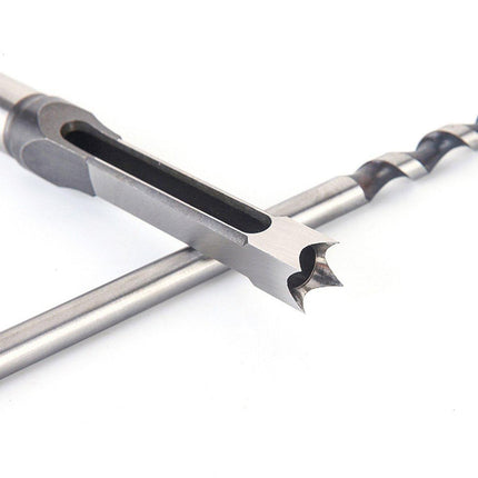3x Square Hole Mortising Chisel Drill Bit Woodworking Saw Tools for Drilling
