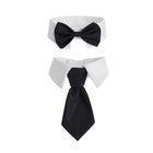 2pcs Pet Bow Tie Collar Dog Cat Suit Dress Accessories Adjustable Neck Strap