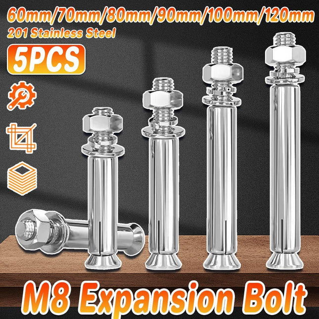 M8 Stainless Steel Expansion Anchor Bolts Heavy Duty Hex Head Screws