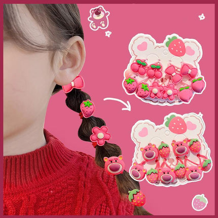 Cute hair bands with cartoon bear and strawberries design