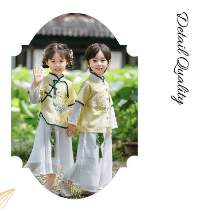 Hanfu Girls Chinese Style Tang Suit Spring Autumn Improved Ancient Clothing