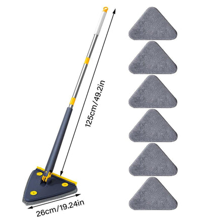 Adjustable Rotating Triangle Mop Wet Dry Dual-use Household Mop with Scraper