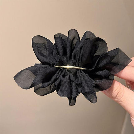 Chiffon Headdress Flower Hairpin Woman Sweet party hair Claw styling Hair Clips - Aimall