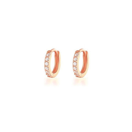 7sizes Hoop Earring Silver Zirconia Ear Huggie Hoop Cartilage Piercing Jewellery - Aimall