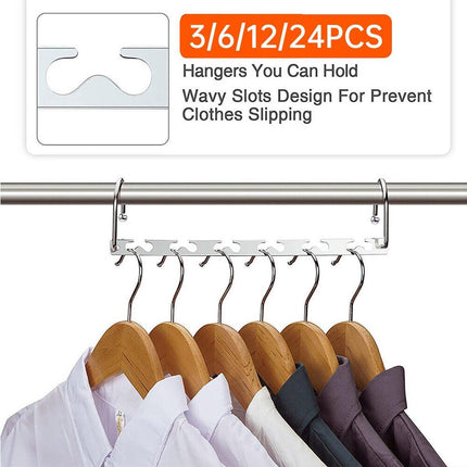 Clothes Hanger Space Saving Hook Folding Wardrobe Multipurpose Rack Coat Pants