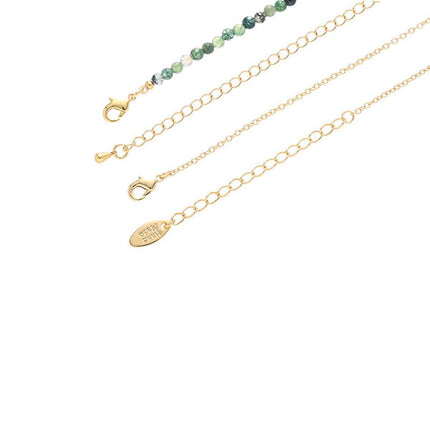 Retro Fashion Style Natural Stone Design Necklace for Women Vintage Jewelry