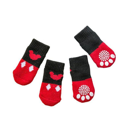 Dog Socks Non-Slip Grip Slip Anti-Skid - Puppy Cat Pet Shoes Slippers L Size - Aimall