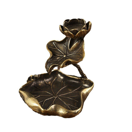 Lotus Flower Incense Holder Flowing Backflow Burner Home Office Decor Ornament