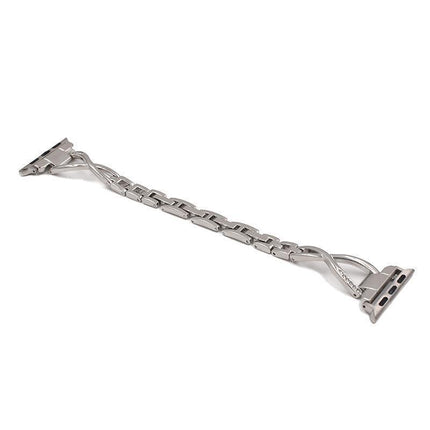 Apple Watch Series 6 5 4 3 2 SE Bling Stainless Steel Bracelet iWatch Band Strap 38/40/41MM - Aimall