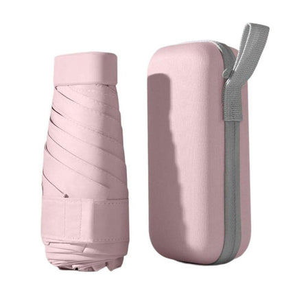 Portable Compact Five-Fold Umbrella UV Sun Protection Travel Manual Umbrella