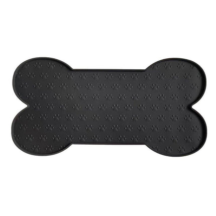 Silicone Pet Feeding Food Mat Bone Waterproof Non-slip Cat Dog Bowl Placemat