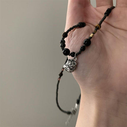 Handmade Beaded Collarbone Necklace for Women Luxury Couple Niche Neckchain