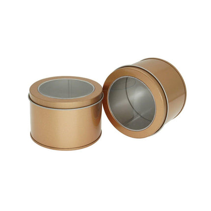 10pcs Open Window Cake Tin Box Bakery Biscuit Packaging Storage Tin Box Set