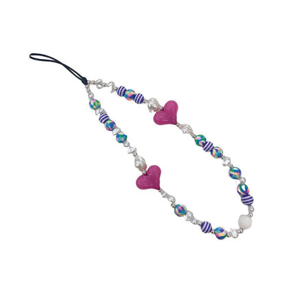 Mobile Strap Phone Charm Beads Chain Jewelry Crystal Stone Anti-Lost Lanyard - Aimall