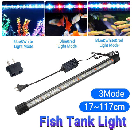 Aquarium Fish Tank Aquarium Light LED Waterproof Full Spectrum Aqua Lamp RGB - Aimall