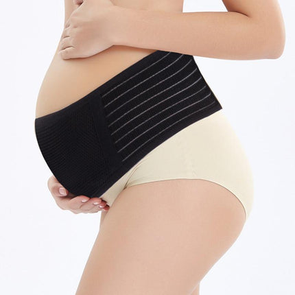 Pregnancy Belly Band Breathable Maternity Belt Back Pelvic Support Beige - Aimall