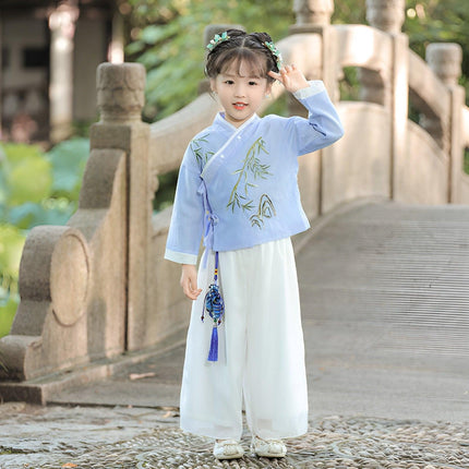 Hanfu Spring Autumn Costume Set for Boys and Girls Chinese Traditional Outfit