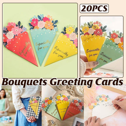 Mother's Day Bouquet Blessing Card 5 Flower Shape Birthday Gift Three-dimensional Creative Card Blessing Card