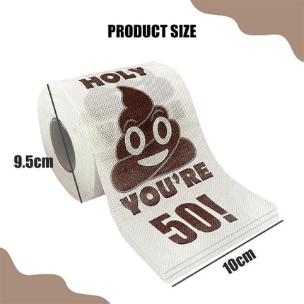 Prank Gag Printed Poop Funny Toilet Paper Roll Novelty Gag Gift for Pranks