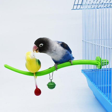 Parrot Relieve Boredom Stand Pole Rack Chew Play Simulation Fake Bird Cage Toys