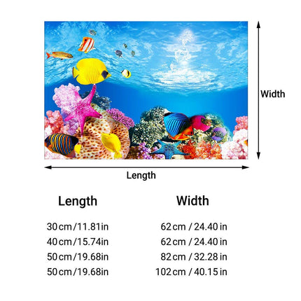 Aquarium Background Fish Tank Wallpaper Double Sided Decoration Sticker Paper