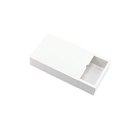 100PCS DIY Paper Box Drawer Type Jewelry Packing Box Tea Gift Cosmetics White - Aimall