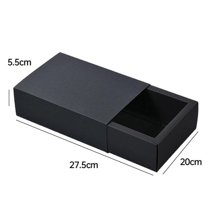25X Black Kraft Paper Drawer Jewelry Package Necklace Bracelet Gift Package box - Aimall