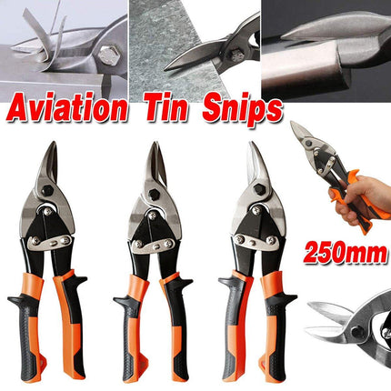 250mm Aviation Tin Snip Heavy Duty Metal Cutting Shears Industrial Scissors Tool