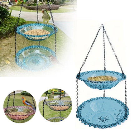 Outdoor Hanging Bird Feeder Bath Garden Patio Decoration for Attracting Birds