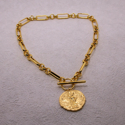 Chain Vintage OT Clasp Necklace Elegant Jewelry for Women Fashion Necklace