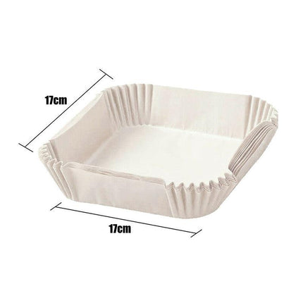 50-200PCS Disposable Square Air Fryer Paper Liner Non-Stick Baking Paper White - Aimall