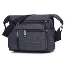 Multi Layer Canvas Crossbody Bag Casual Shoulder Bag for Travel Messenger Bag