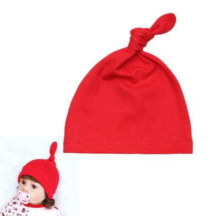 3PCS Baby Knot Hats Soft Cotton Toddler Caps Multicolor Newborn Beanie Pull Cap