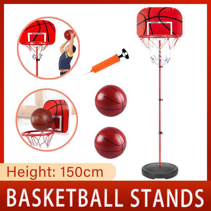 Adjustable Basketball Rack with Iron Rod Frame for Indoor and Outdoor Ball Shooting Toy