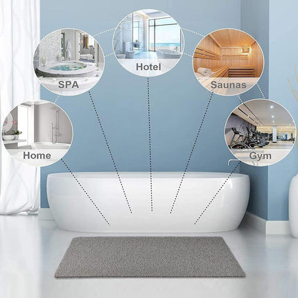 Waterproof Non-Slip Bathroom Shower Mat Anti-Slip Rug Toilet Floor Mat Washable