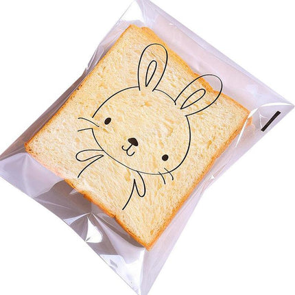 400PCS Self Sealing Bread Bags Cute Cartoon Transparent Self Adhesive Packaging