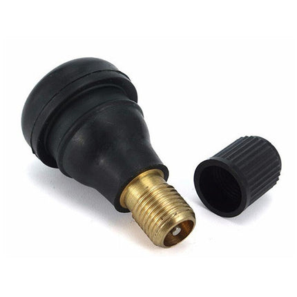 10x TR412 Car Auto Snap In Tyre Valve Rubber Tubeless Short Valve Stems - Aimall