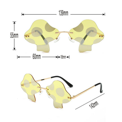 Decorations Party Favor Sunglasses for Women Eyewear Mushroom Shape Sun Glasses - Aimall