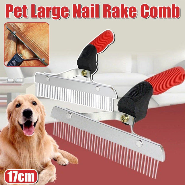 Pet Comb Extra-Large Rake Comb Grooming Brush Deshedding Tool Beauty Comb Dogs