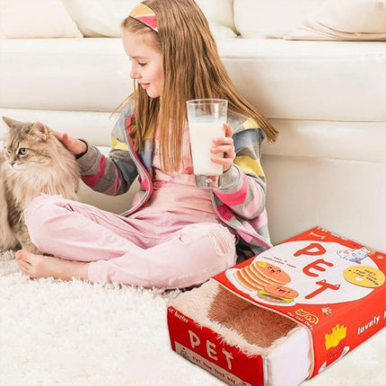 Washable Cat Bed Rectangle Snack Shape Comfortable Cat House Machine Washable