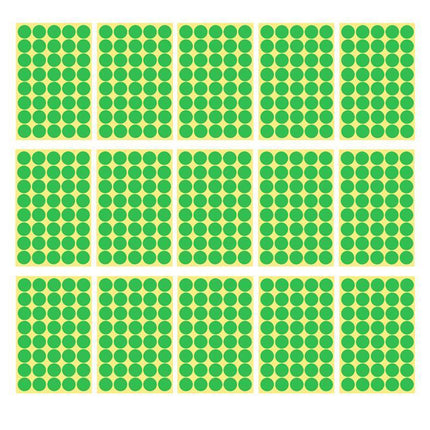 8/13/25/50mm Sticker Dots Adhesive Round Labels Circular Scrapbooking Light Green - Aimall