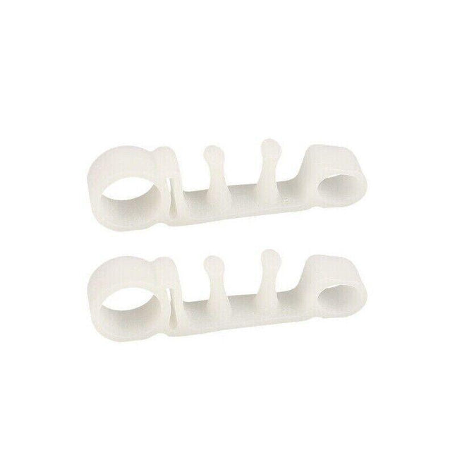 White Bunion Corrector Toe Separators Silicone Gel Elastic Straighteners Spacers - Aimall