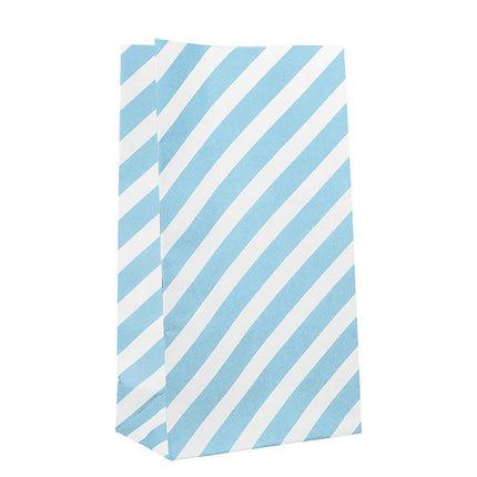 100X Colourful Plaid Kraft Paper Bag Candy Cookie Snack Cake Gift Bags 13*8*24CM - Aimall
