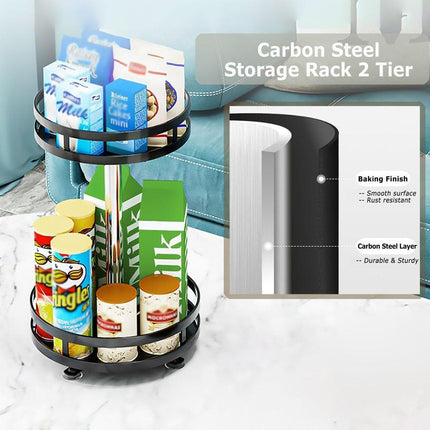 Kitchen Rotating Spice Rack Triple Layer Countertop Organizer Storage Shelf