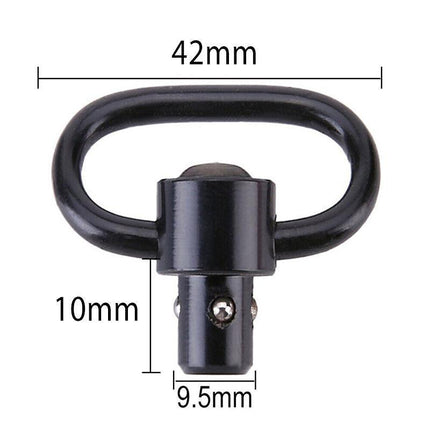 2PCS for Rifle Slings QD Sling Quick Detach Flush Push Button Swivel Mount - Aimall