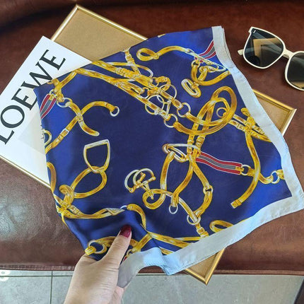 Square Silk Feel Satin Scarf Small Vintage Head Neck Hair Tie Band Women Elegant - Aimall