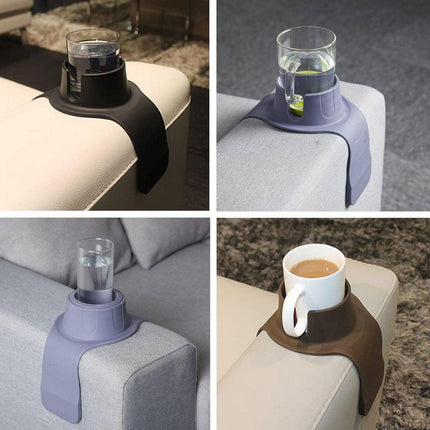 Couch Cup Holder Silicone Drink Coaster Tray Sofa Armrest Stand Car Cup Holder