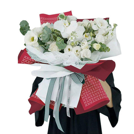 100pcs Waterproof Two-Colour Printed Paper Bouquet Wrapping Floral Gift Paper