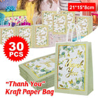 30Pcs Floral Gift Bags Handbags Paper Bags for Party Favors Wedding Decorations