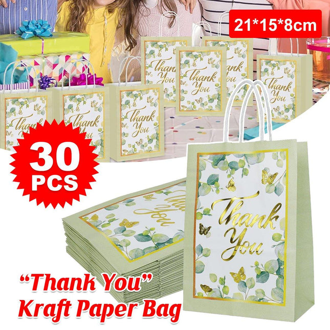 30Pcs Floral Gift Bags Handbags Paper Bags for Party Favors Wedding Decorations